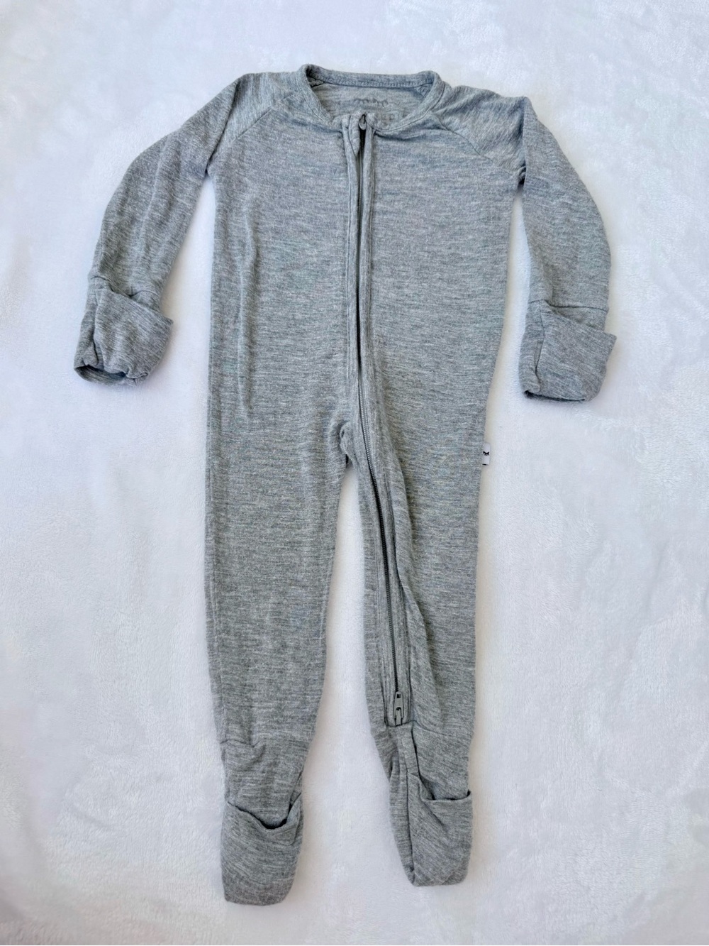 Little Sleepies OG Grey Zippie (size 0-3M)